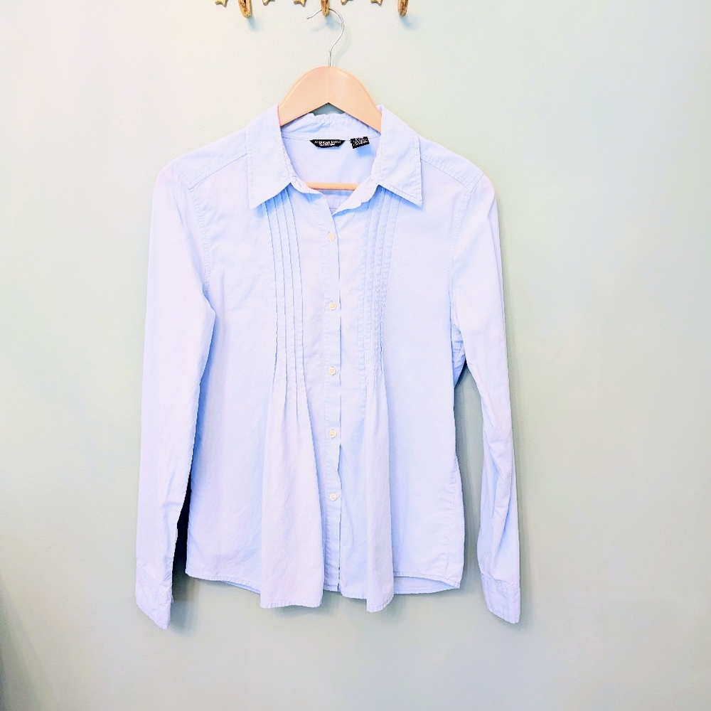 American Eagle Pleated Button Down Top